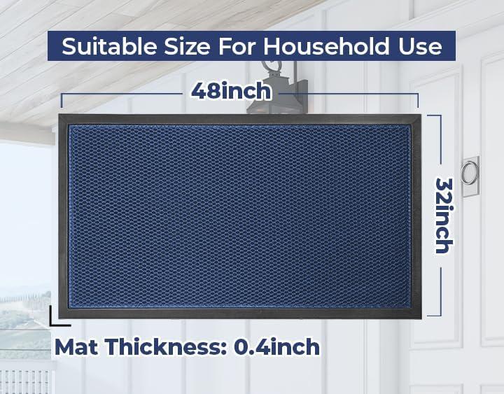 imageMuddy Mat Mesh QuickDry Door Mat HeavyDuty Dirt Trapper for Outdoor ampamp Indoor Use Ideal for Entrance Mudrooms Patios and Garages LowProfile NonSlip Washable Orange 23quotx35quotx04quotBlue
