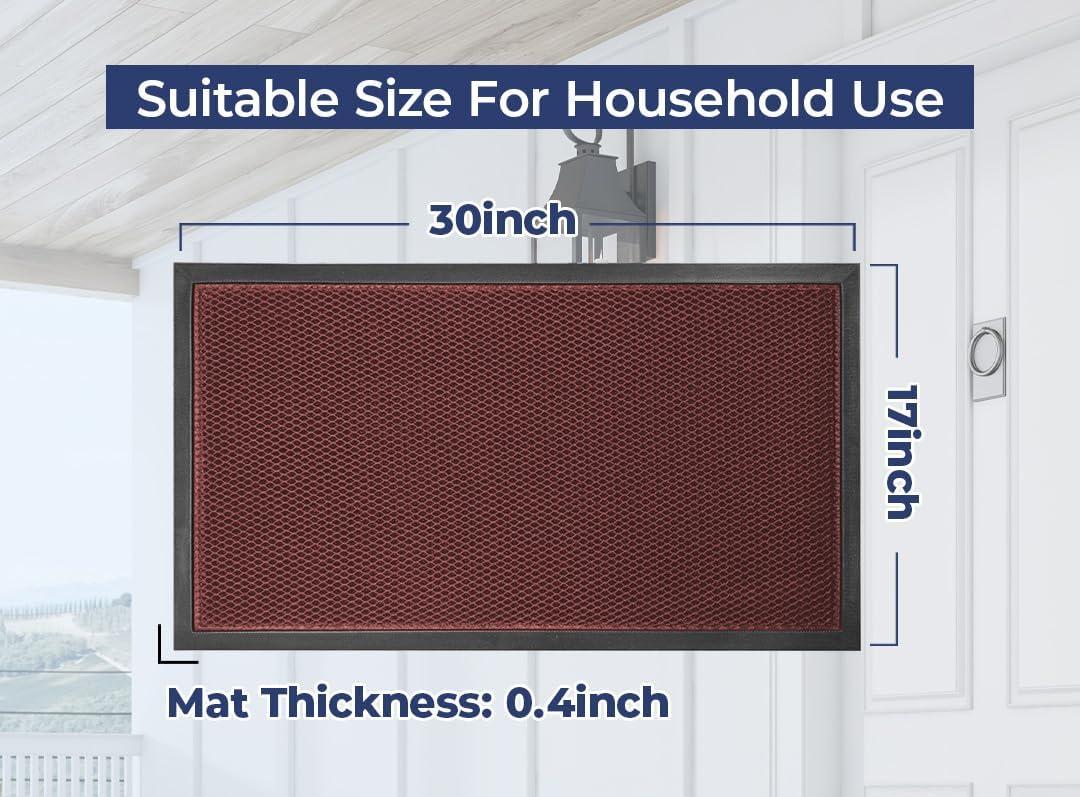 imageMuddy Mat Mesh QuickDry Door Mat HeavyDuty Dirt Trapper for Outdoor ampamp Indoor Use Ideal for Entrance Mudrooms Patios and Garages LowProfile NonSlip Washable Orange 23quotx35quotx04quotRed