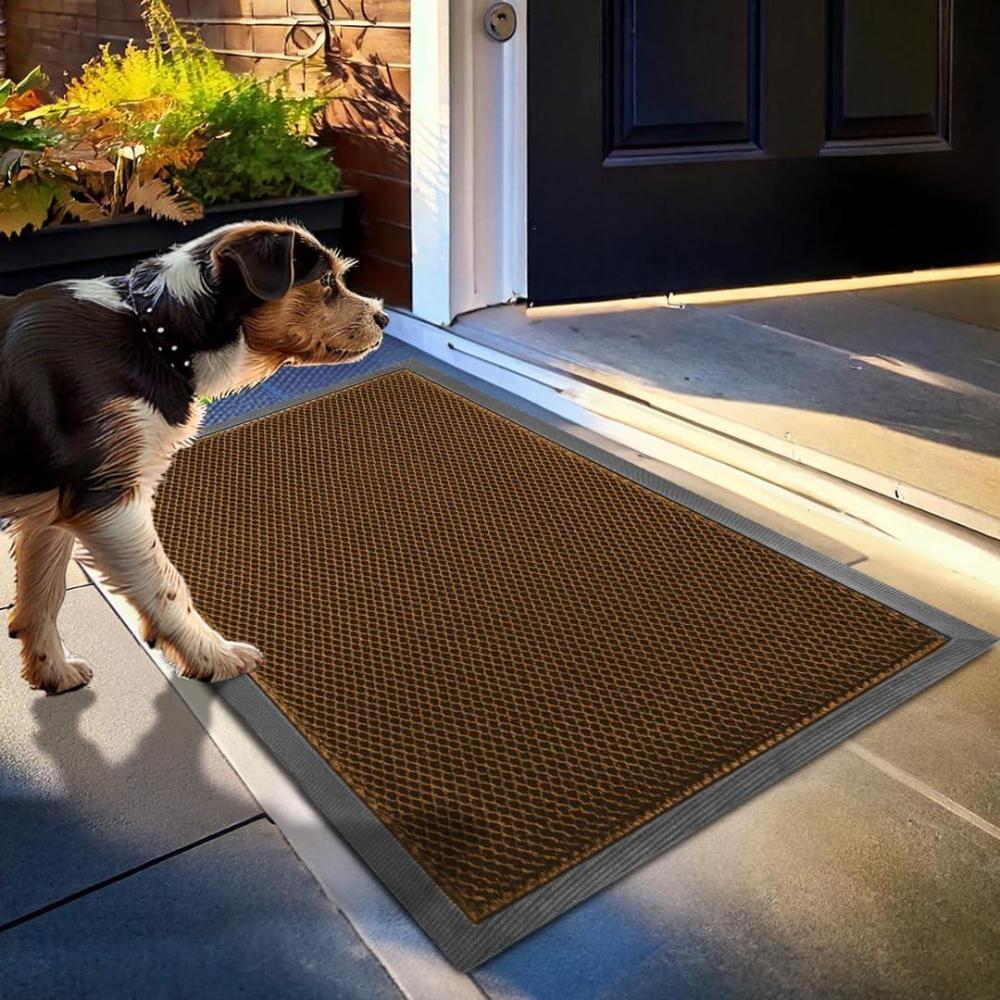 imageMuddy Mat Mesh QuickDry Door Mat HeavyDuty Dirt Trapper for Outdoor ampamp Indoor Use Ideal for Entrance Mudrooms Patios and Garages LowProfile NonSlip Washable Orange 23quotx35quotx04quotOrange