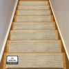 Muddy Mat® Pack of 8 – Soft Chenille Stair Treads Non-Slip Reusable, Super Absorbent Stair Treads for Wooden Steps, Tile & Marble Floor, Easy to Install & Machine Washable – Grey 30” x 7”(Beige)