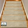 Muddy Mat® Pack of 8 – Soft Chenille Stair Treads Non-Slip Reusable, Super Absorbent Stair Treads for Wooden Steps, Tile & Marble Floor, Easy to Install & Machine Washable – Grey 30” x 7”(Beige)