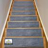 Muddy Mat® Pack of 8 – Soft Chenille Stair Treads Non-Slip Reusable, Super Absorbent Stair Treads for Wooden Steps, Tile & Marble Floor, Easy to Install & Machine Washable – Grey 30” x 7”(Grey)