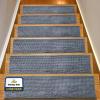 Muddy Mat® Pack of 8 – Soft Chenille Stair Treads Non-Slip Reusable, Super Absorbent Stair Treads for Wooden Steps, Tile & Marble Floor, Easy to Install & Machine Washable – Grey 30” x 7”(Grey)