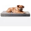 Muddy Mat® Dog Crate Bed mat, Comfortable Dog Pillow, Crate Bed for Large Medium Small Dogs and Cats, Ultra Soft & Relaxing Washable & Dryer Safe Chenille Material – Grey Large (28″x42″)(Large (28″x42″))
