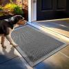 Muddy Mat® Mesh Quick-Dry Door Mat – Heavy-Duty, Dirt Trapper for Outdoor & Indoor Use, Ideal for Entrance, Mudrooms, Patios, and Garages, Low-Profile, Non-Slip, Washable – Orange 23″x35″x0.4″(Grey)