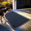 Muddy Mat® Mesh Quick-Dry Door Mat – Heavy-Duty, Dirt Trapper for Outdoor & Indoor Use, Ideal for Entrance, Mudrooms, Patios, and Garages, Low-Profile, Non-Slip, Washable – Orange 23″x35″x0.4″(Blue)