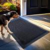Muddy Mat® Mesh Quick-Dry Door Mat – Heavy-Duty, Dirt Trapper for Outdoor & Indoor Use, Ideal for Entrance, Mudrooms, Patios, and Garages, Low-Profile, Non-Slip, Washable – Orange 23″x35″x0.4″(Black)