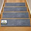 Muddy Mat® Pack of 8 – Soft Chenille Stair Treads Non-Slip Reusable, Super Absorbent Stair Treads for Wooden Steps, Tile & Marble Floor, Easy to Install & Machine Washable – Grey 30” x 7”(Grey)