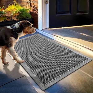 Muddy Mat® Mesh Quick-Dry Door Mat – Heavy-Duty, Dirt Trapper for Outdoor & Indoor Use, Ideal for Entrance, Mudrooms, Patios, and Garages, Low-Profile, Non-Slip, Washable – Orange 23″x35″x0.4″(Grey)