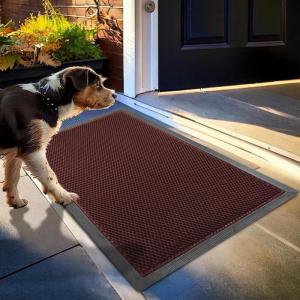 Muddy Mat® Mesh Quick-Dry Door Mat – Heavy-Duty, Dirt Trapper for Outdoor & Indoor Use, Ideal for Entrance, Mudrooms, Patios, and Garages, Low-Profile, Non-Slip, Washable – Orange 23″x35″x0.4″(Red)