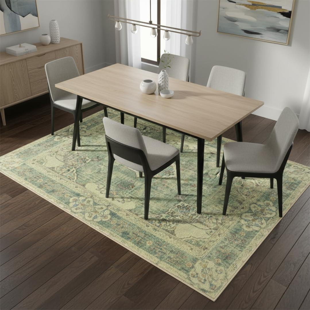 image:imageMuddy Mat Floral Multicolor 3x5 Boho Area Rug Washable Area Rugs for Living Room Bedroom amp Dining Room Modern Soft Low Pile Non Slip Carpet Pet Friendly Waterproof Foldable Rugs for HomeMajestic
