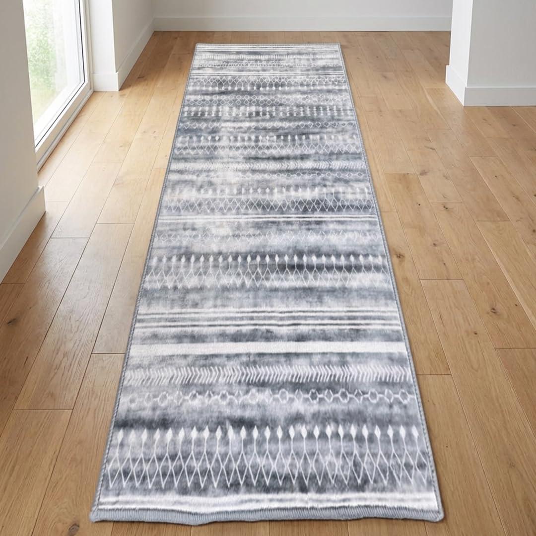 image:imageMuddy Mat Floral Multicolor 3x5 Boho Area Rug Washable Area Rugs for Living Room Bedroom amp Dining Room Modern Soft Low Pile Non Slip Carpet Pet Friendly Waterproof Foldable Rugs for HomeGreyline