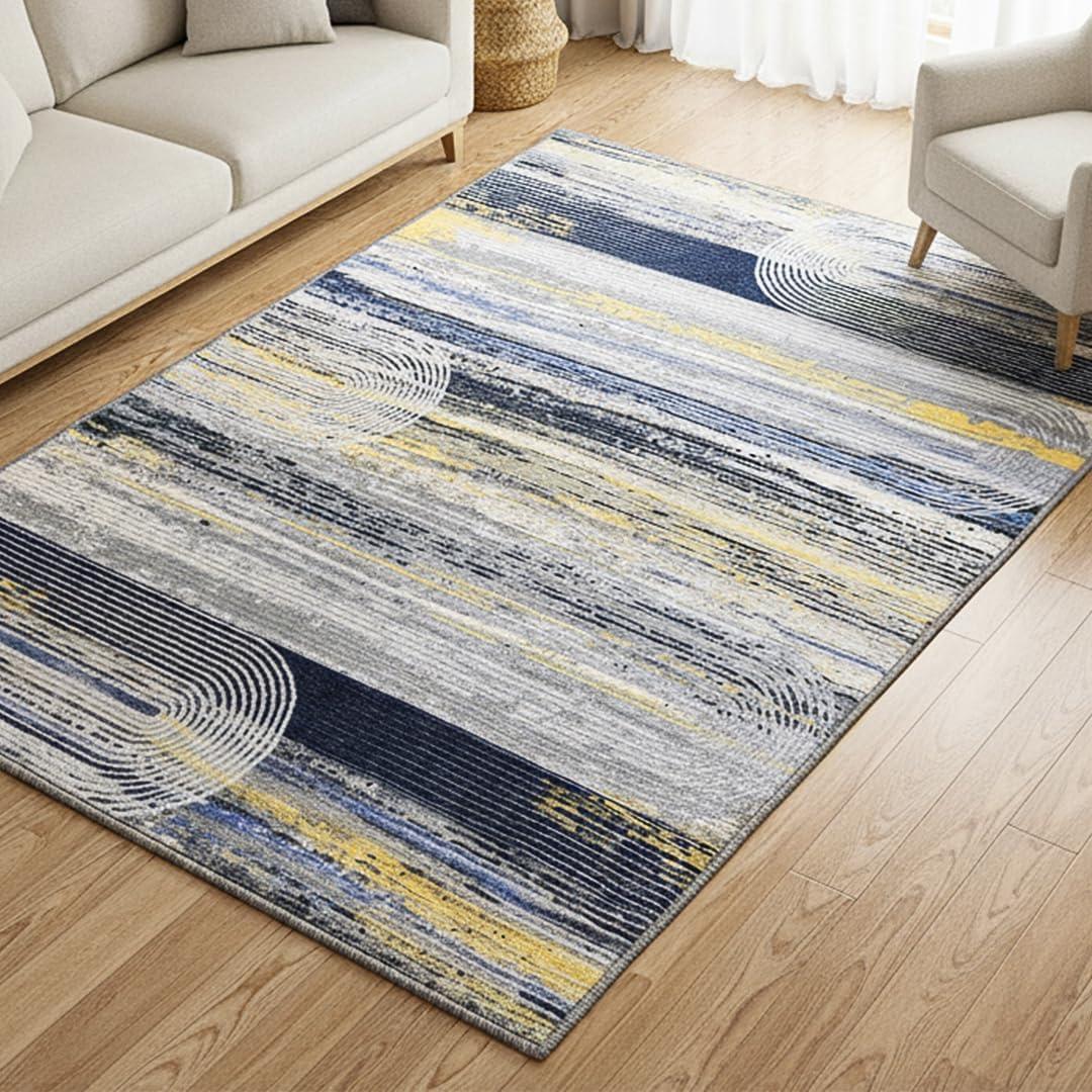 image:imageMuddy Mat Floral Multicolor 3x5 Boho Area Rug Washable Area Rugs for Living Room Bedroom amp Dining Room Modern Soft Low Pile Non Slip Carpet Pet Friendly Waterproof Foldable Rugs for HomeHorizon