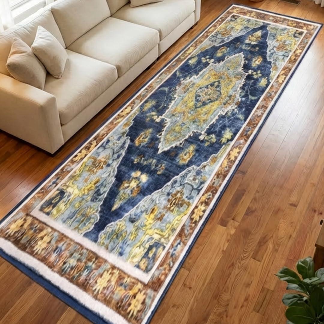 image:imageMuddy Mat Floral Multicolor 3x5 Boho Area Rug Washable Area Rugs for Living Room Bedroom amp Dining Room Modern Soft Low Pile Non Slip Carpet Pet Friendly Waterproof Foldable Rugs for HomeMosaic