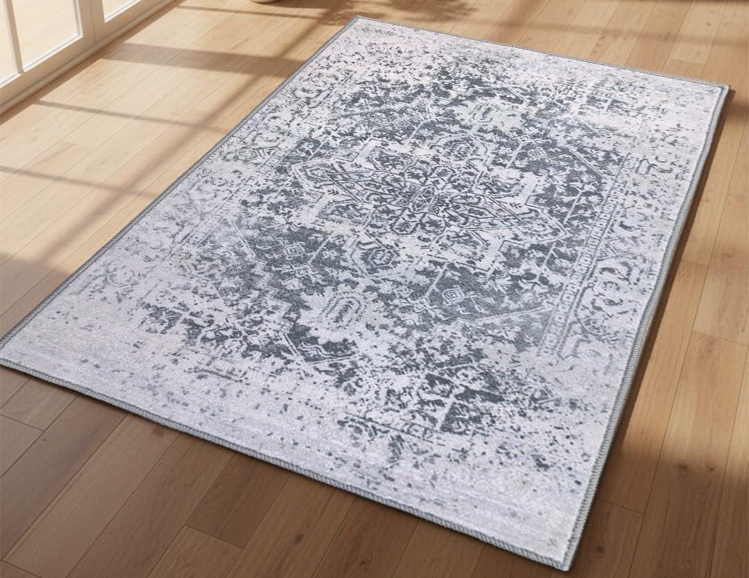 image:imageMuddy Mat Floral Multicolor 3x5 Boho Area Rug Washable Area Rugs for Living Room Bedroom amp Dining Room Modern Soft Low Pile Non Slip Carpet Pet Friendly Waterproof Foldable Rugs for HomeFrostbell