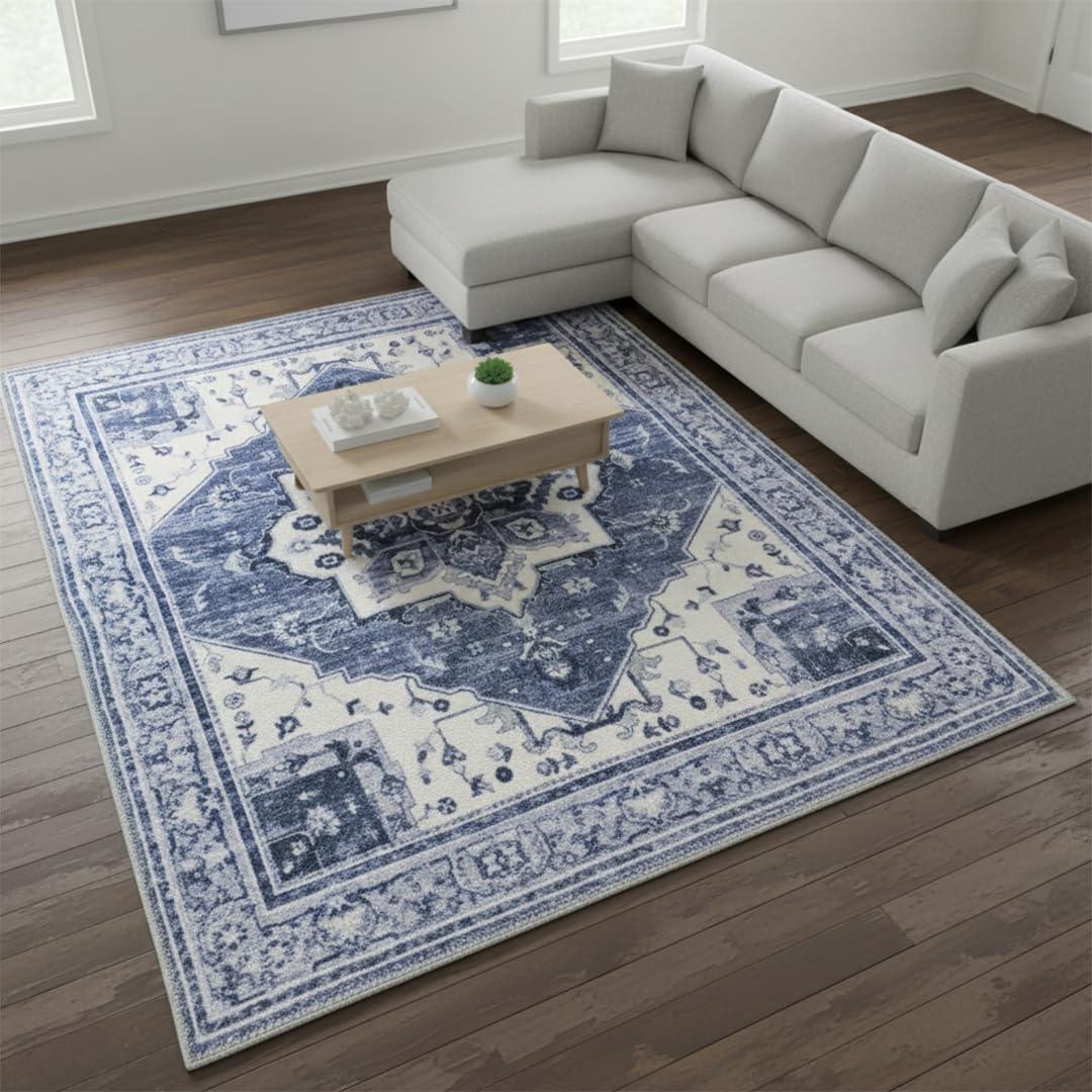 image:imageMuddy Mat Floral Multicolor 3x5 Boho Area Rug Washable Area Rugs for Living Room Bedroom amp Dining Room Modern Soft Low Pile Non Slip Carpet Pet Friendly Waterproof Foldable Rugs for HomeAdmiral