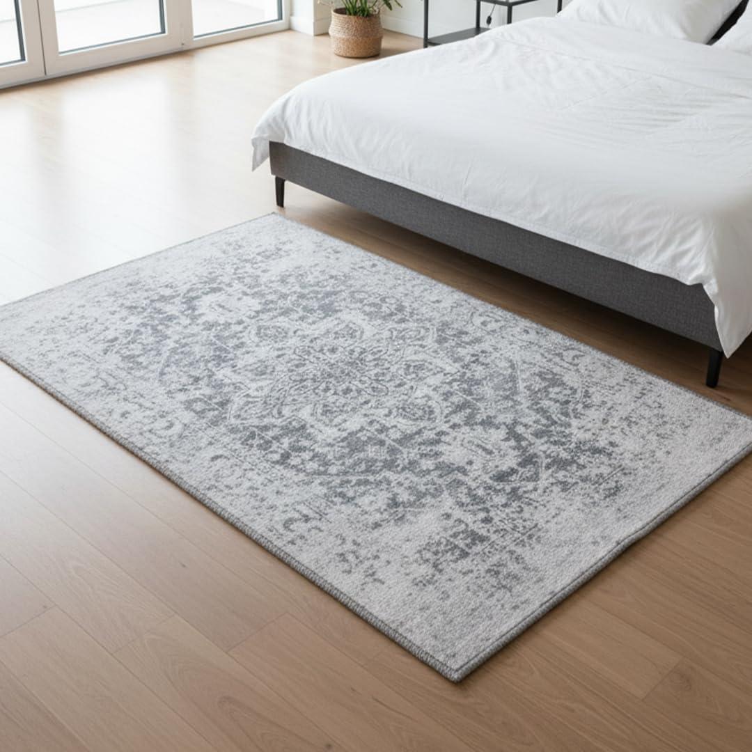 image:imageMuddy Mat Floral Multicolor 3x5 Boho Area Rug Washable Area Rugs for Living Room Bedroom amp Dining Room Modern Soft Low Pile Non Slip Carpet Pet Friendly Waterproof Foldable Rugs for HomeFrostbell