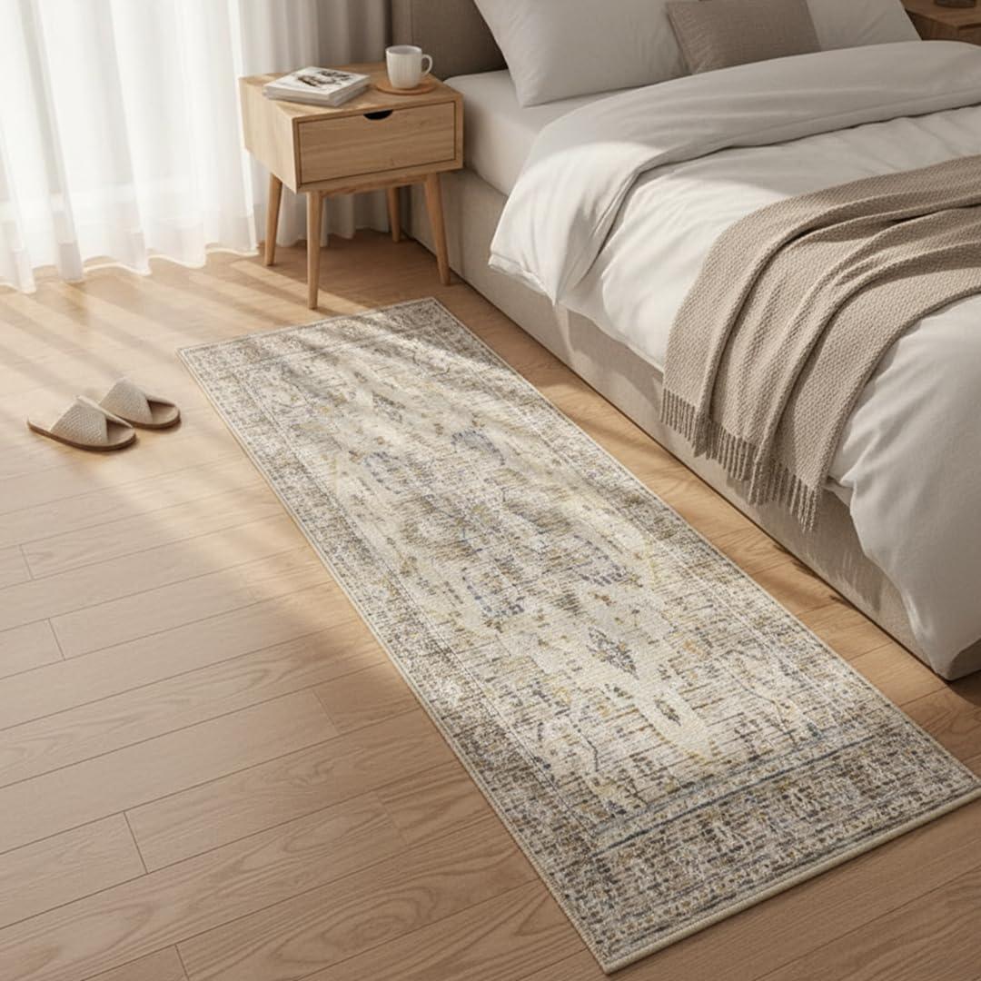 image:imageMuddy Mat Floral Multicolor 3x5 Boho Area Rug Washable Area Rugs for Living Room Bedroom amp Dining Room Modern Soft Low Pile Non Slip Carpet Pet Friendly Waterproof Foldable Rugs for HomeTuscany
