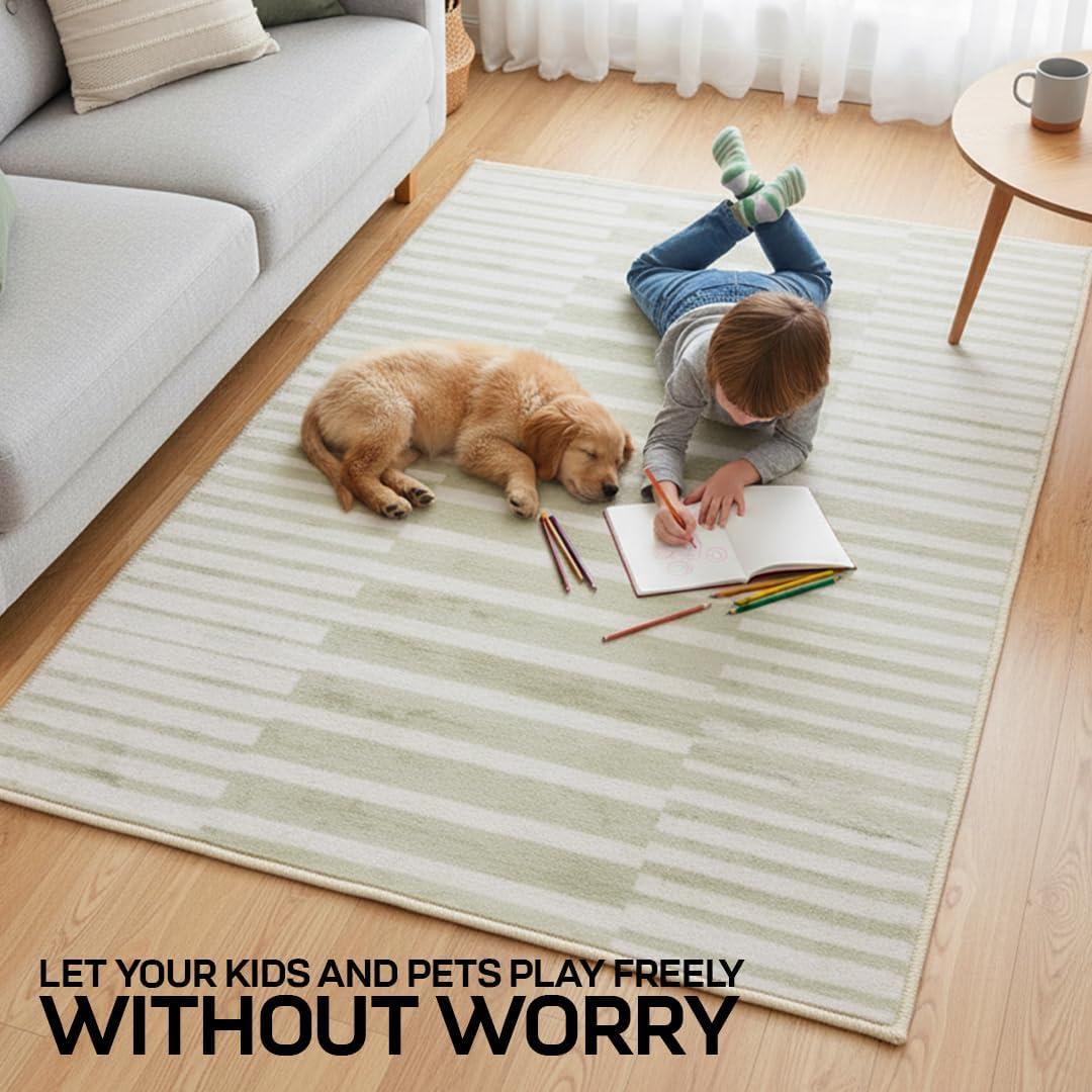 image:imageMuddy Mat Floral Multicolor 3x5 Boho Area Rug Washable Area Rugs for Living Room Bedroom amp Dining Room Modern Soft Low Pile Non Slip Carpet Pet Friendly Waterproof Foldable Rugs for HomeCreamline