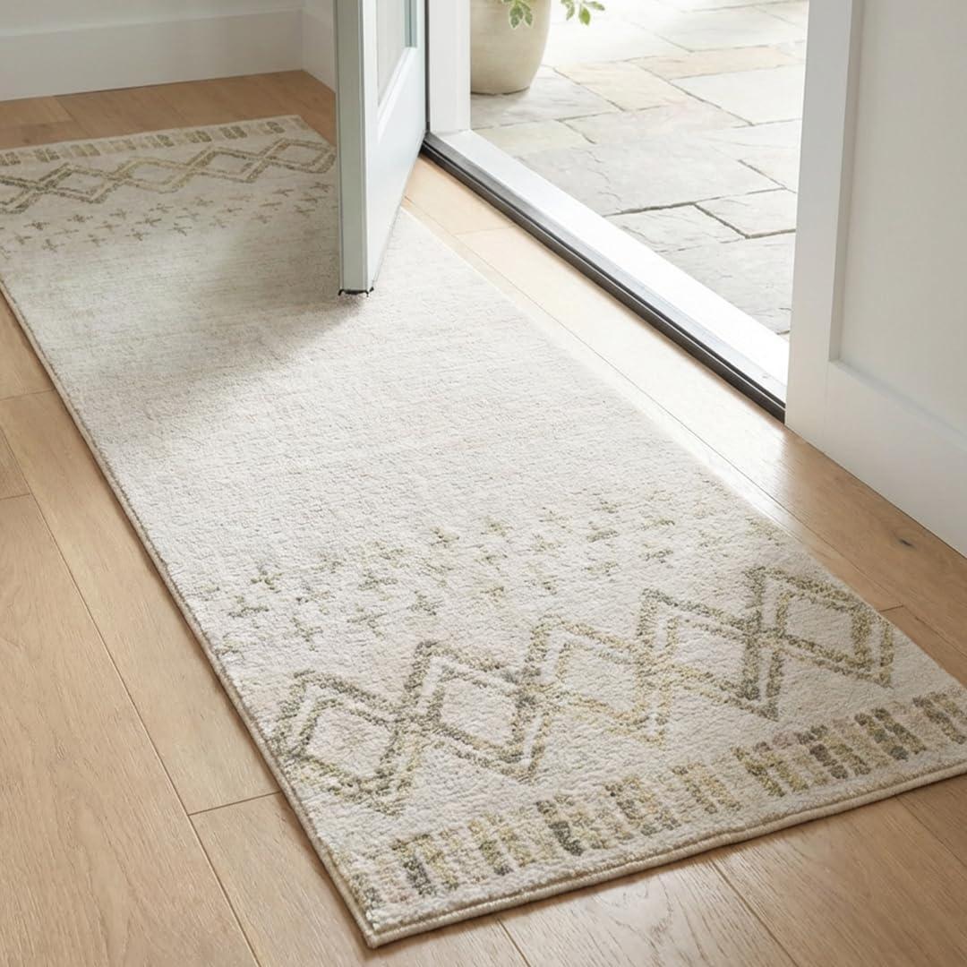 image:imageMuddy Mat Floral Multicolor 3x5 Boho Area Rug Washable Area Rugs for Living Room Bedroom amp Dining Room Modern Soft Low Pile Non Slip Carpet Pet Friendly Waterproof Foldable Rugs for HomeTribal