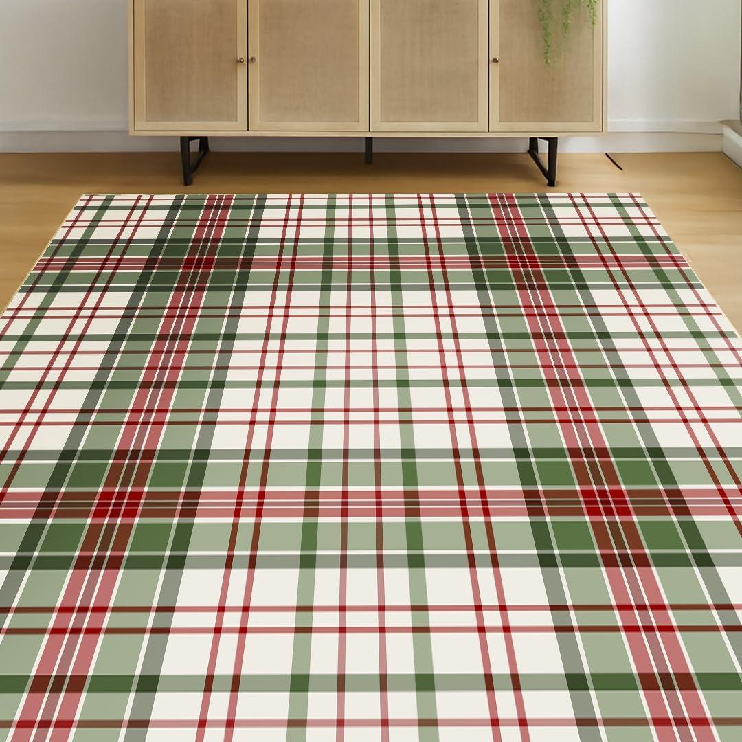 image:imageMuddy Mat Floral Multicolor 3x5 Boho Area Rug Washable Area Rugs for Living Room Bedroom amp Dining Room Modern Soft Low Pile Non Slip Carpet Pet Friendly Waterproof Foldable Rugs for HomePlaid