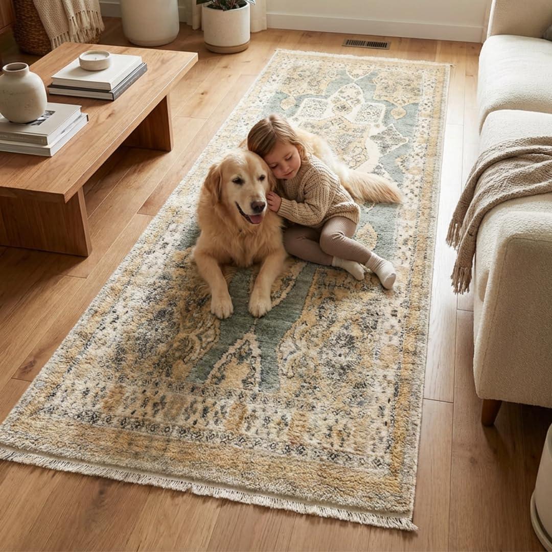 image:imageMuddy Mat Floral Multicolor 3x5 Boho Area Rug Washable Area Rugs for Living Room Bedroom amp Dining Room Modern Soft Low Pile Non Slip Carpet Pet Friendly Waterproof Foldable Rugs for HomeMonarch