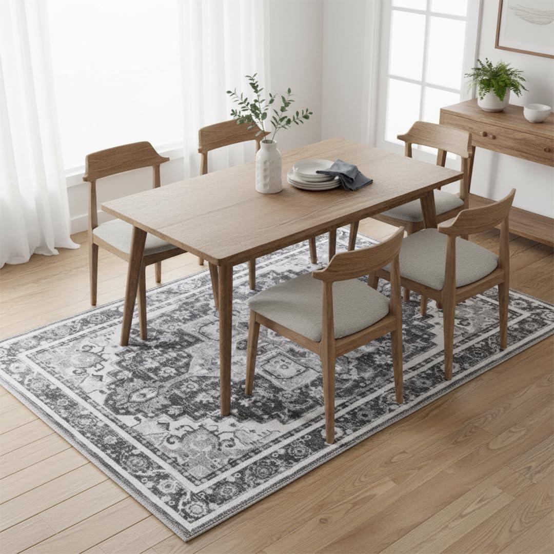 image:imageMuddy Mat Floral Multicolor 3x5 Boho Area Rug Washable Area Rugs for Living Room Bedroom amp Dining Room Modern Soft Low Pile Non Slip Carpet Pet Friendly Waterproof Foldable Rugs for HomeOnyx