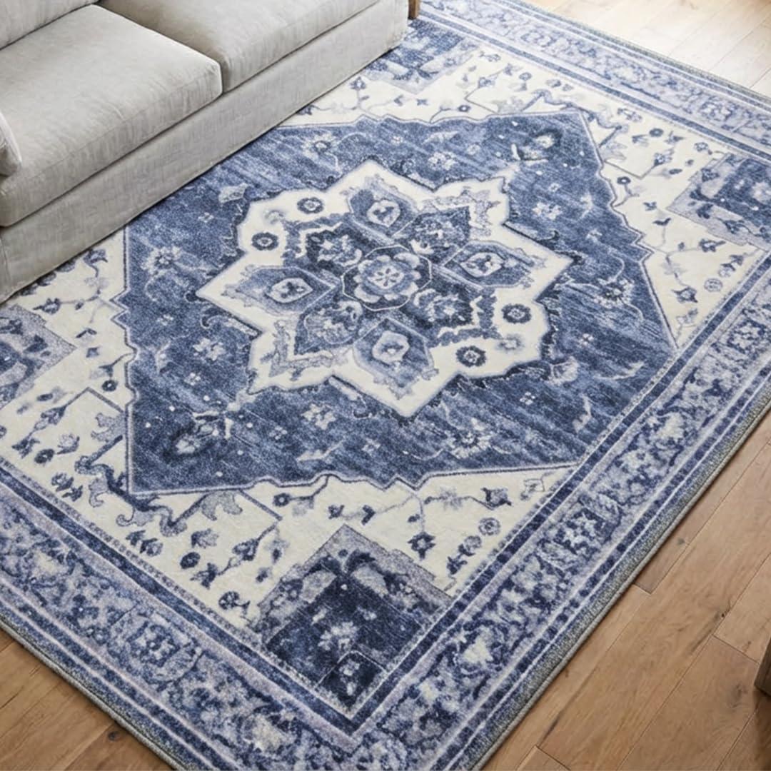 image:imageMuddy Mat Floral Multicolor 3x5 Boho Area Rug Washable Area Rugs for Living Room Bedroom amp Dining Room Modern Soft Low Pile Non Slip Carpet Pet Friendly Waterproof Foldable Rugs for HomeAdmiral