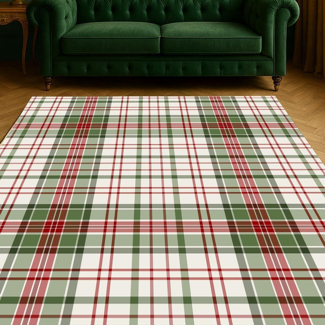 image:imageMuddy Mat Floral Multicolor 3x5 Boho Area Rug Washable Area Rugs for Living Room Bedroom amp Dining Room Modern Soft Low Pile Non Slip Carpet Pet Friendly Waterproof Foldable Rugs for HomePlaid