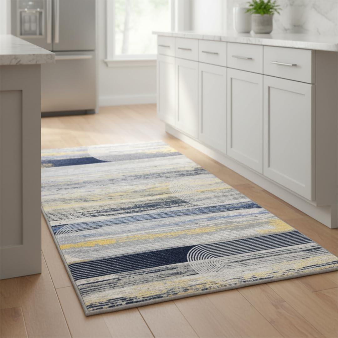 image:imageMuddy Mat Floral Multicolor 3x5 Boho Area Rug Washable Area Rugs for Living Room Bedroom amp Dining Room Modern Soft Low Pile Non Slip Carpet Pet Friendly Waterproof Foldable Rugs for HomeHorizon