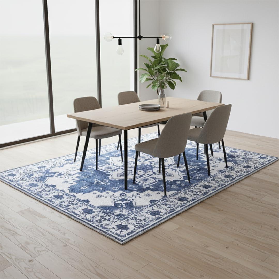 image:imageMuddy Mat Floral Multicolor 3x5 Boho Area Rug Washable Area Rugs for Living Room Bedroom amp Dining Room Modern Soft Low Pile Non Slip Carpet Pet Friendly Waterproof Foldable Rugs for HomeNavybell