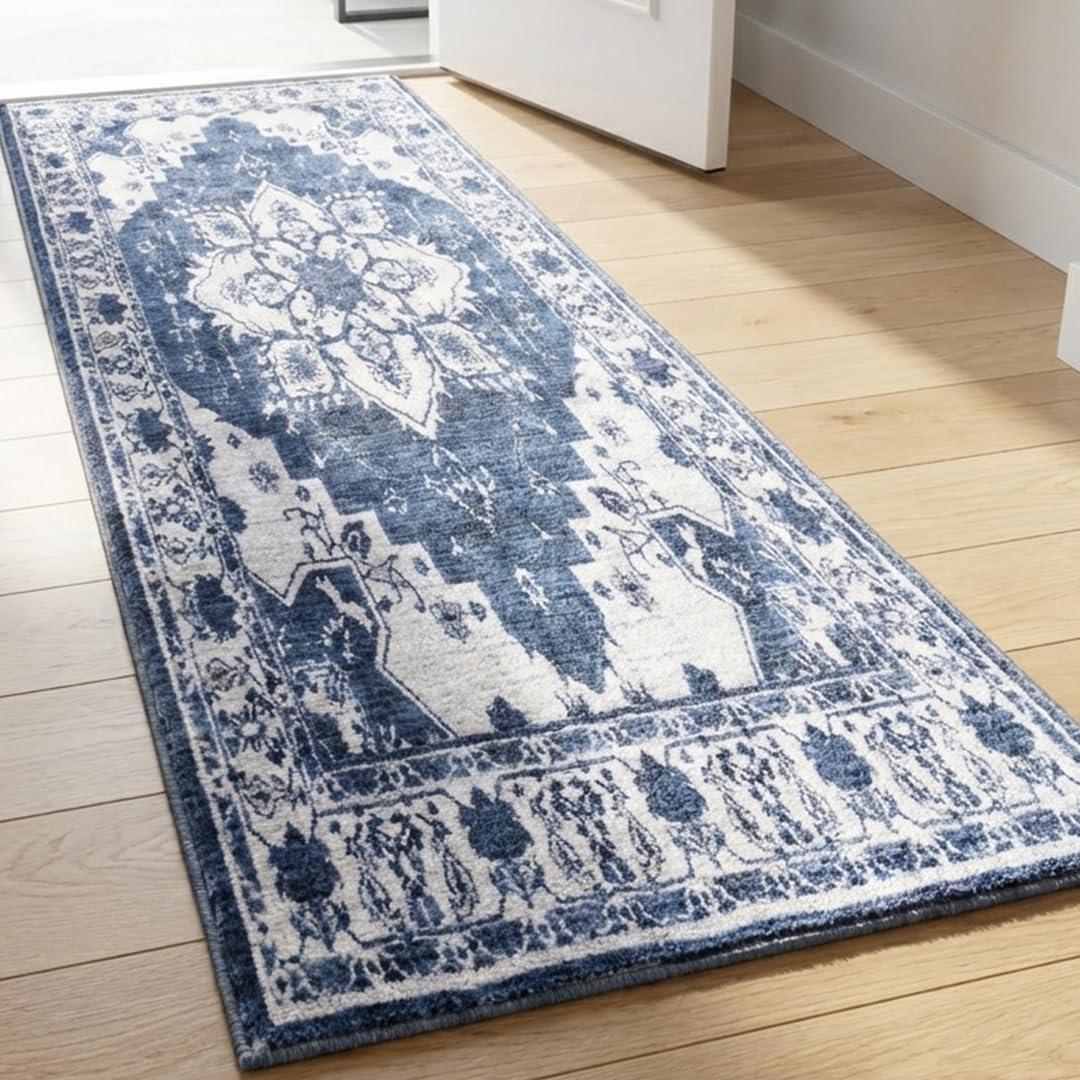 image:imageMuddy Mat Floral Multicolor 3x5 Boho Area Rug Washable Area Rugs for Living Room Bedroom amp Dining Room Modern Soft Low Pile Non Slip Carpet Pet Friendly Waterproof Foldable Rugs for HomeNavybell