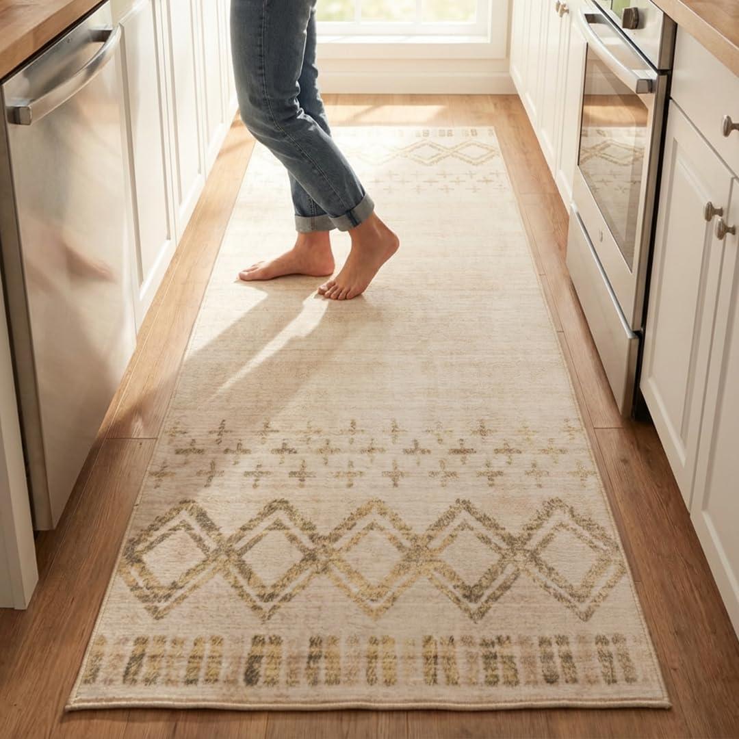 image:imageMuddy Mat Floral Multicolor 3x5 Boho Area Rug Washable Area Rugs for Living Room Bedroom amp Dining Room Modern Soft Low Pile Non Slip Carpet Pet Friendly Waterproof Foldable Rugs for HomeTribal