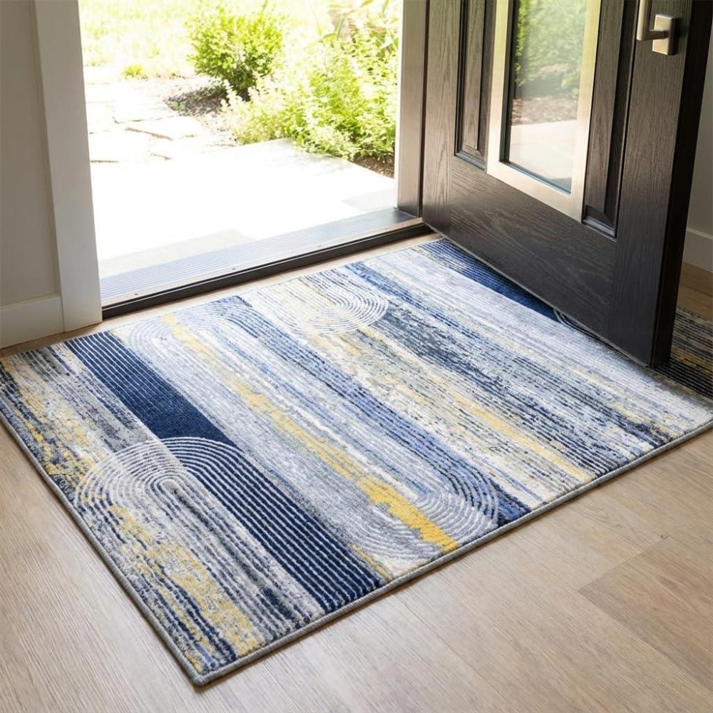 image:imageMuddy Mat Floral Multicolor 3x5 Boho Area Rug Washable Area Rugs for Living Room Bedroom amp Dining Room Modern Soft Low Pile Non Slip Carpet Pet Friendly Waterproof Foldable Rugs for HomeHorizon