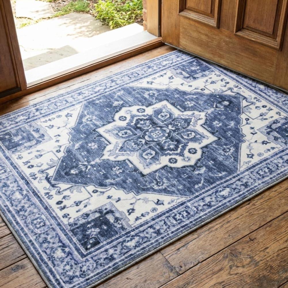 image:imageMuddy Mat Floral Multicolor 3x5 Boho Area Rug Washable Area Rugs for Living Room Bedroom amp Dining Room Modern Soft Low Pile Non Slip Carpet Pet Friendly Waterproof Foldable Rugs for HomeAdmiral