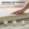 Muddy Mat® Floral Multicolor 3×5 Boho Area Rug – Washable Area Rugs for Living Room, Bedroom & Dining Room – Modern Soft Low Pile Non Slip Carpet – Pet Friendly Waterproof Foldable Rugs for Home(Creamline)