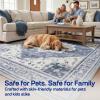 Muddy Mat® Floral Multicolor 3×5 Boho Area Rug – Washable Area Rugs for Living Room, Bedroom & Dining Room – Modern Soft Low Pile Non Slip Carpet – Pet Friendly Waterproof Foldable Rugs for Home(Admiral)