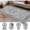 Muddy Mat® Floral Multicolor 3×5 Boho Area Rug – Washable Area Rugs for Living Room, Bedroom & Dining Room – Modern Soft Low Pile Non Slip Carpet – Pet Friendly Waterproof Foldable Rugs for Home(Bluebell)