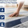 Muddy Mat® Floral Multicolor 3×5 Boho Area Rug – Washable Area Rugs for Living Room, Bedroom & Dining Room – Modern Soft Low Pile Non Slip Carpet – Pet Friendly Waterproof Foldable Rugs for Home(Horizon)