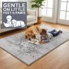 Muddy Mat® Floral Multicolor 3×5 Boho Area Rug – Washable Area Rugs for Living Room, Bedroom & Dining Room – Modern Soft Low Pile Non Slip Carpet – Pet Friendly Waterproof Foldable Rugs for Home(Frostbell)