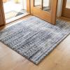 Muddy Mat® Floral Multicolor 3×5 Boho Area Rug – Washable Area Rugs for Living Room, Bedroom & Dining Room – Modern Soft Low Pile Non Slip Carpet – Pet Friendly Waterproof Foldable Rugs for Home(Greyline)