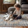 Muddy Mat® Floral Multicolor 3×5 Boho Area Rug – Washable Area Rugs for Living Room, Bedroom & Dining Room – Modern Soft Low Pile Non Slip Carpet – Pet Friendly Waterproof Foldable Rugs for Home(Coral)