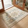 Muddy Mat® Floral Multicolor 3×5 Boho Area Rug – Washable Area Rugs for Living Room, Bedroom & Dining Room – Modern Soft Low Pile Non Slip Carpet – Pet Friendly Waterproof Foldable Rugs for Home(Monarch)
