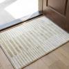 Muddy Mat® Floral Multicolor 3×5 Boho Area Rug – Washable Area Rugs for Living Room, Bedroom & Dining Room – Modern Soft Low Pile Non Slip Carpet – Pet Friendly Waterproof Foldable Rugs for Home(Creamline)