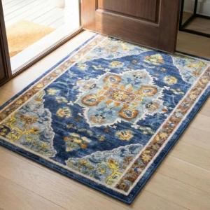 Muddy Mat® Floral Multicolor 3×5 Boho Area Rug – Washable Area Rugs for Living Room, Bedroom & Dining Room – Modern Soft Low Pile Non Slip Carpet – Pet Friendly Waterproof Foldable Rugs for Home(Mosaic)