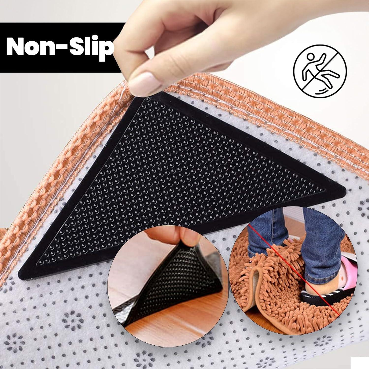image:imageMuddy Mat Heavy Duty NonSlip Reusable Rug Corner Pads DoubleSided Adhesive Pad for Corners and Sides on Hardwood Floors Area Rugs Keep Your Rug in Place Pack of 4