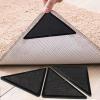 Muddy Mat® Heavy Duty Non-Slip Reusable Rug Corner Pads – Double-Sided Adhesive Pad for Corners and Sides on Hardwood Floors, Area Rugs – Keep Your Rug in Place (Pack of 4)