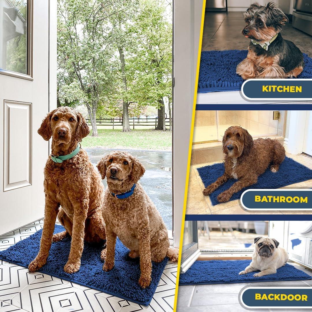 image:imageMuddy Mat Super Absorbent Door Mat Indoor Microfiber Quick Dry Chenille Entryway Rug NonSlip Front Door Mat Indoor Mats for Entryway Machine Washable Pet Rug Navy Blue 28x18Navy Blue