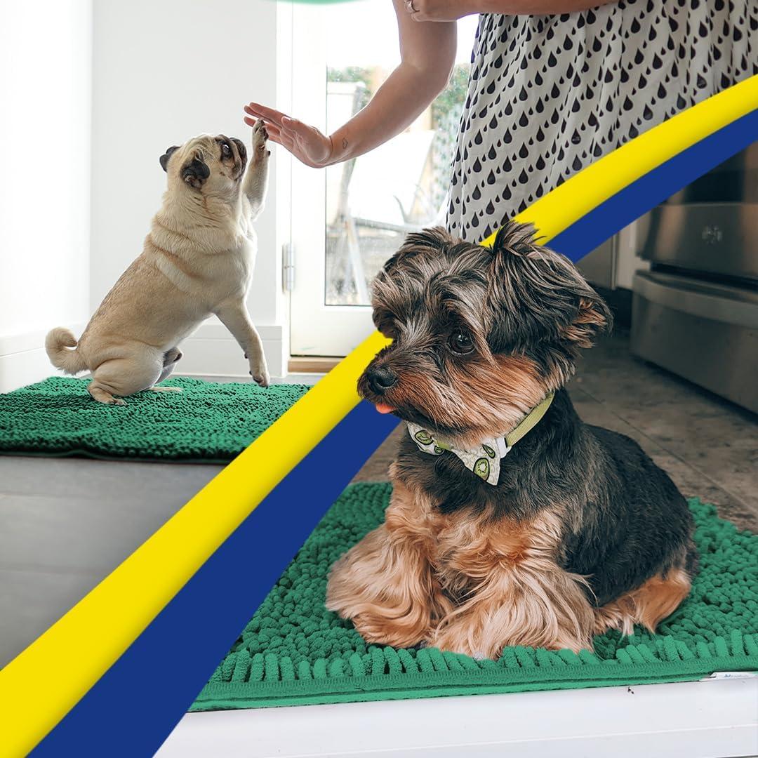 image:imageMuddy Mat Super Absorbent Door Mat Indoor Microfiber Quick Dry Chenille Entryway Rug NonSlip Front Door Mat Indoor Mats for Entryway Machine Washable Pet Rug Navy Blue 28x18Dark Green