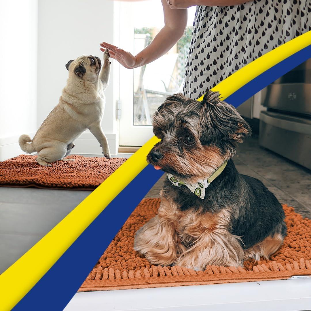 image:imageMuddy Mat Super Absorbent Door Mat Indoor Microfiber Quick Dry Chenille Entryway Rug NonSlip Front Door Mat Indoor Mats for Entryway Machine Washable Pet Rug Navy Blue 28x18Orange